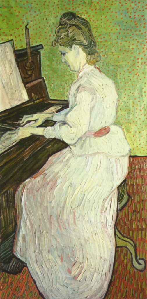 Mademoiselle Gachet au piano, juin 1890 huile sur toile, 102,6 x 50 cm